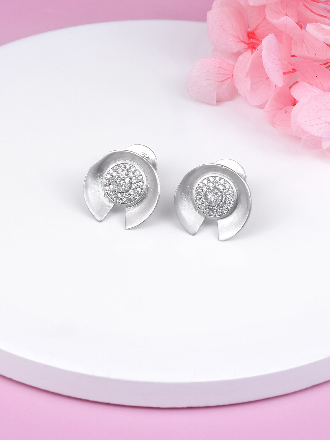 

GIVA 925 Sterling Silver & Rhodium-Plated Cubic Zirconia Contemporary Studs Earrings, White