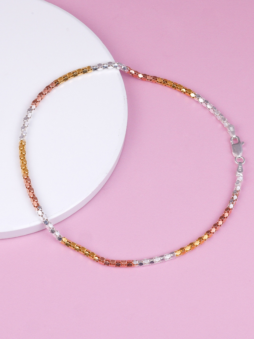 

GIVA Rhodium-Plated Sterling Silver Anklet, Gold