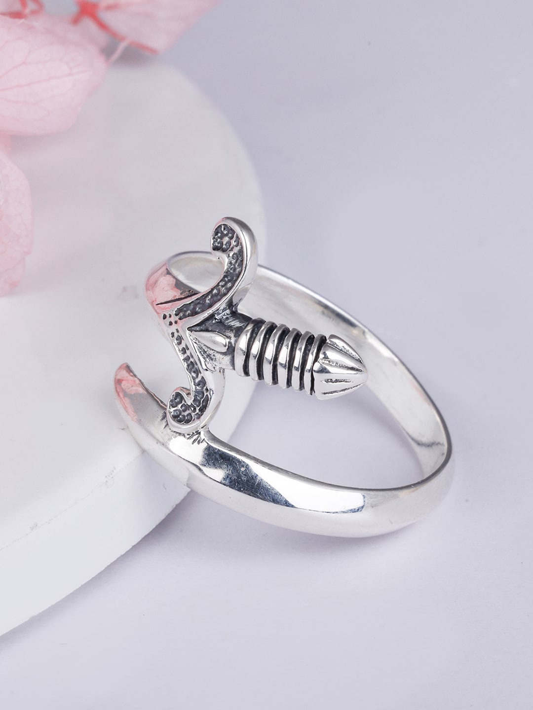 

GIVA Men 925 Sterling Silver Rhodium-Plated Adjustable Finger Ring