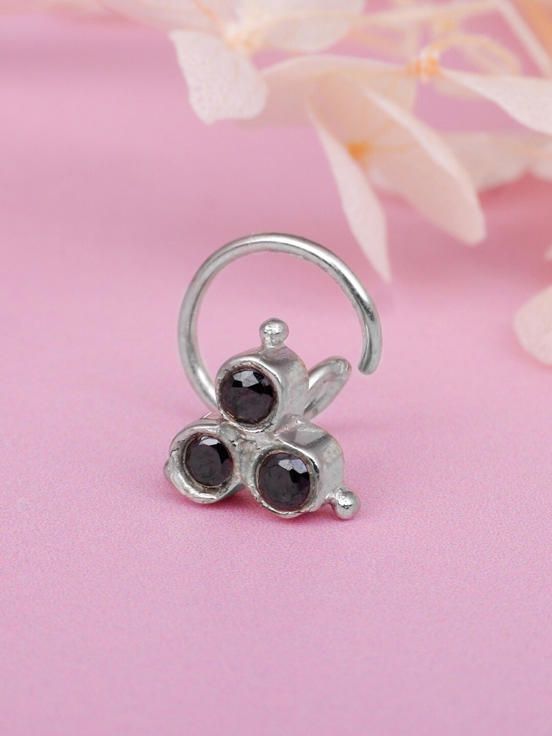 

GIVA 92.5 Sterling Silver Stone-Studded Nosepin