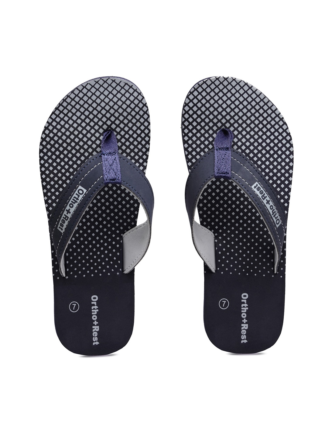 

Ortho Rest Men Printed Thong Flip-Flops, Grey