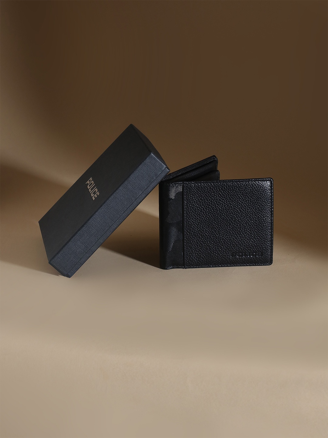 

Police Men Leather Two Fold Wallet, Black