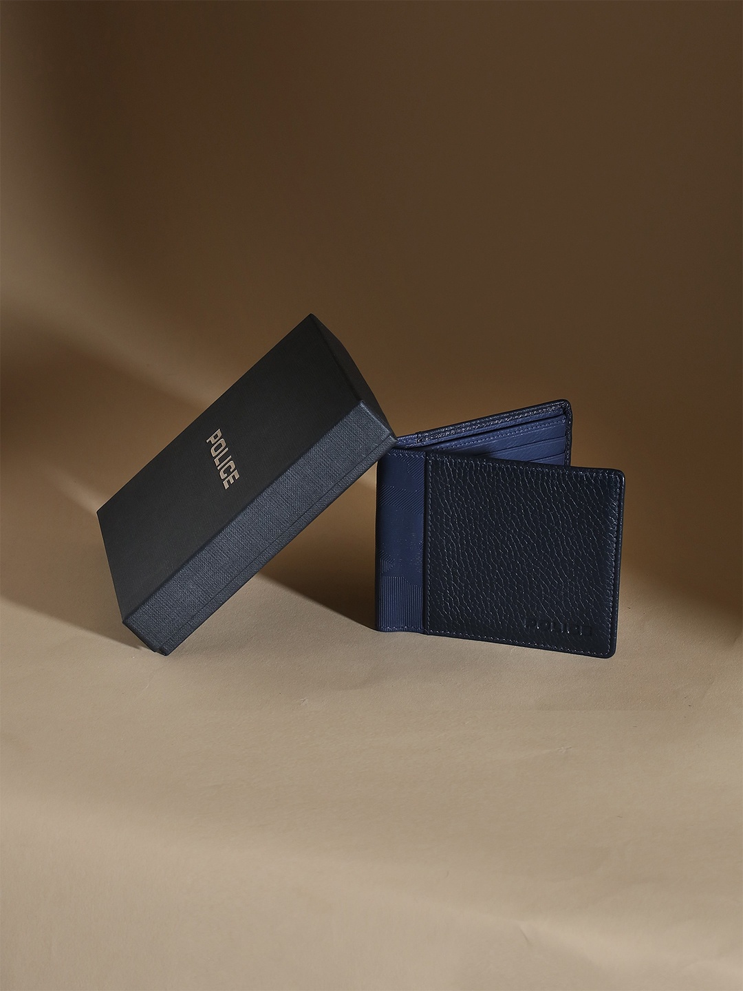 

Police Men Leather Two Fold Wallet, Navy blue