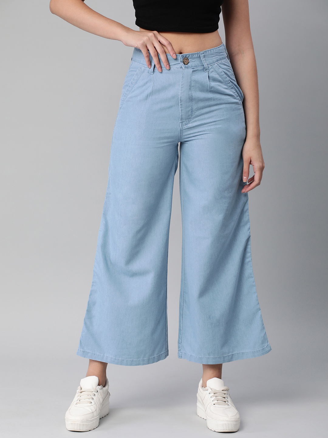 

ADBUCKS Flared High-Rise Jeans, Blue