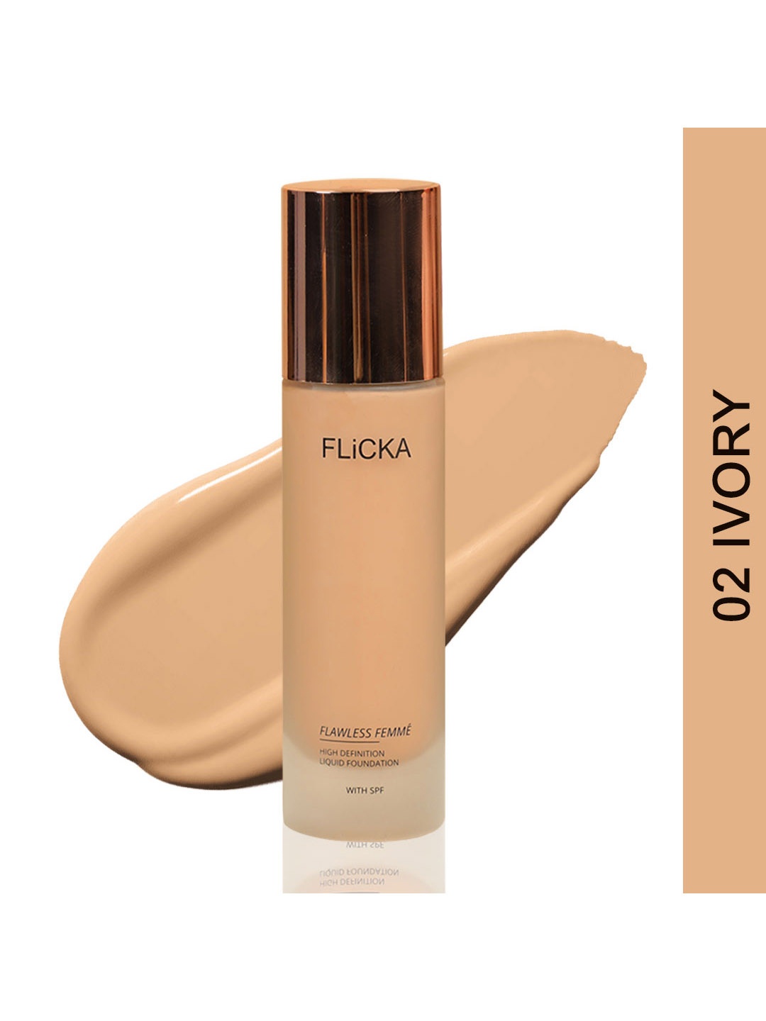 

FLiCKA Flawless Femme High Definition SPF Liquid Foundation 30ml - Ivory 02, Beige