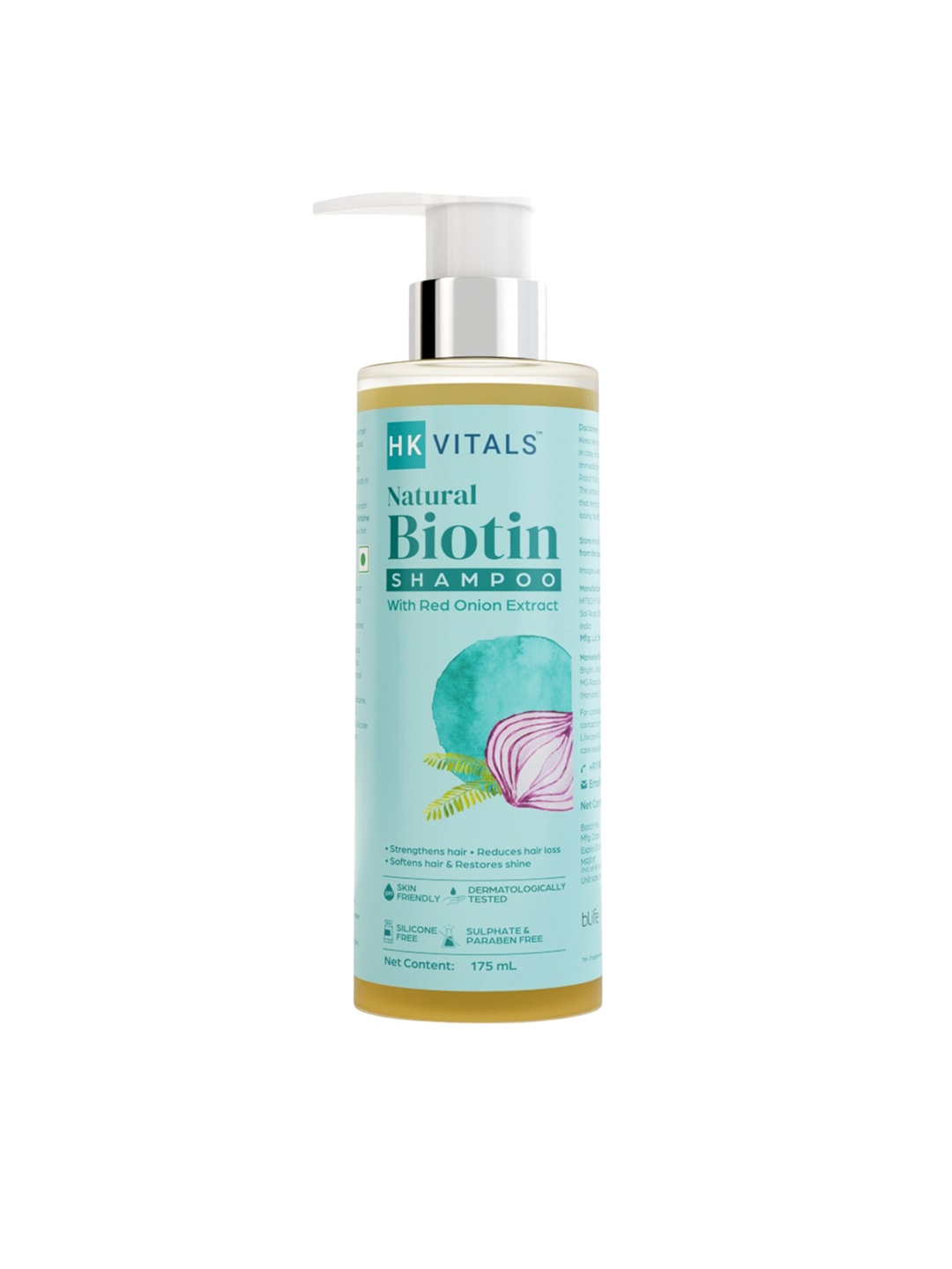 

HK VITALS Natural Biotin Shampoo With Red Onion Extract - 175 ml, White