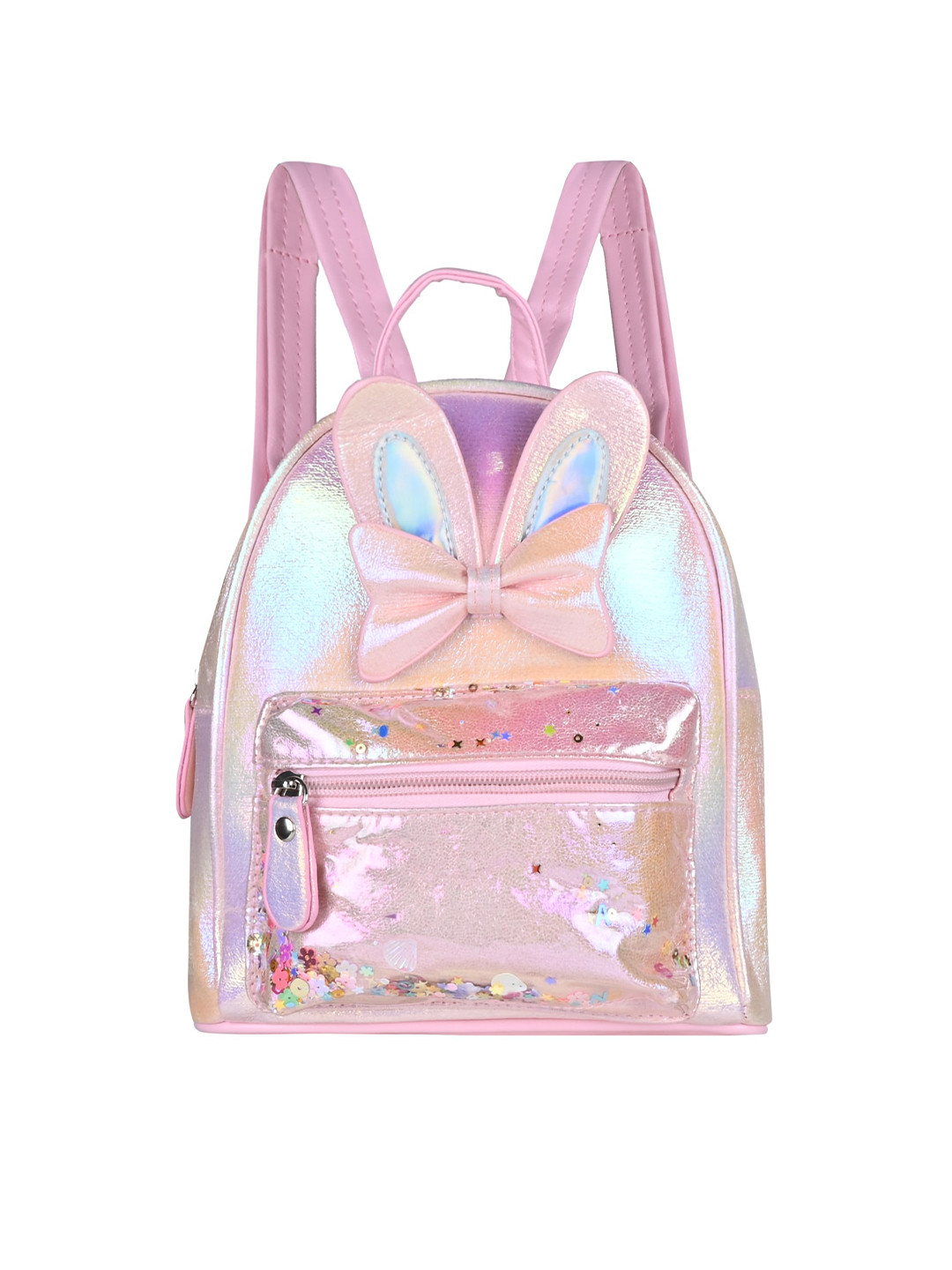 

Asthetika Kids Girls Graphic Glitter Backpack, Pink