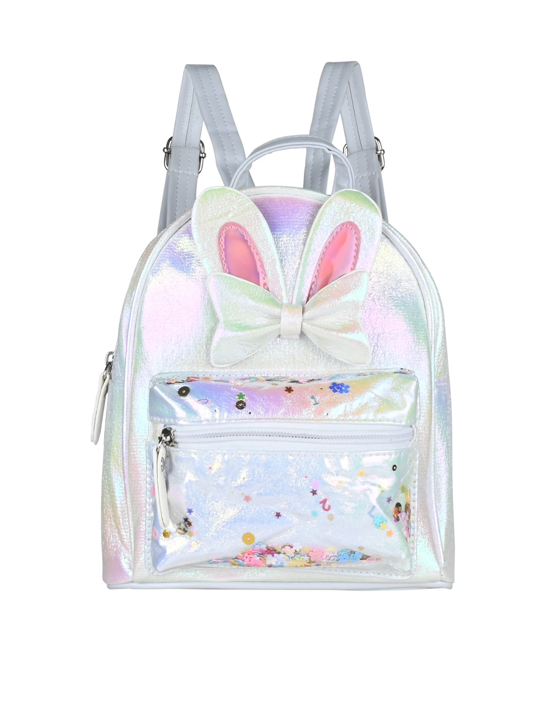 

Asthetika Kids Girls Graphic Glitter Backpack, White