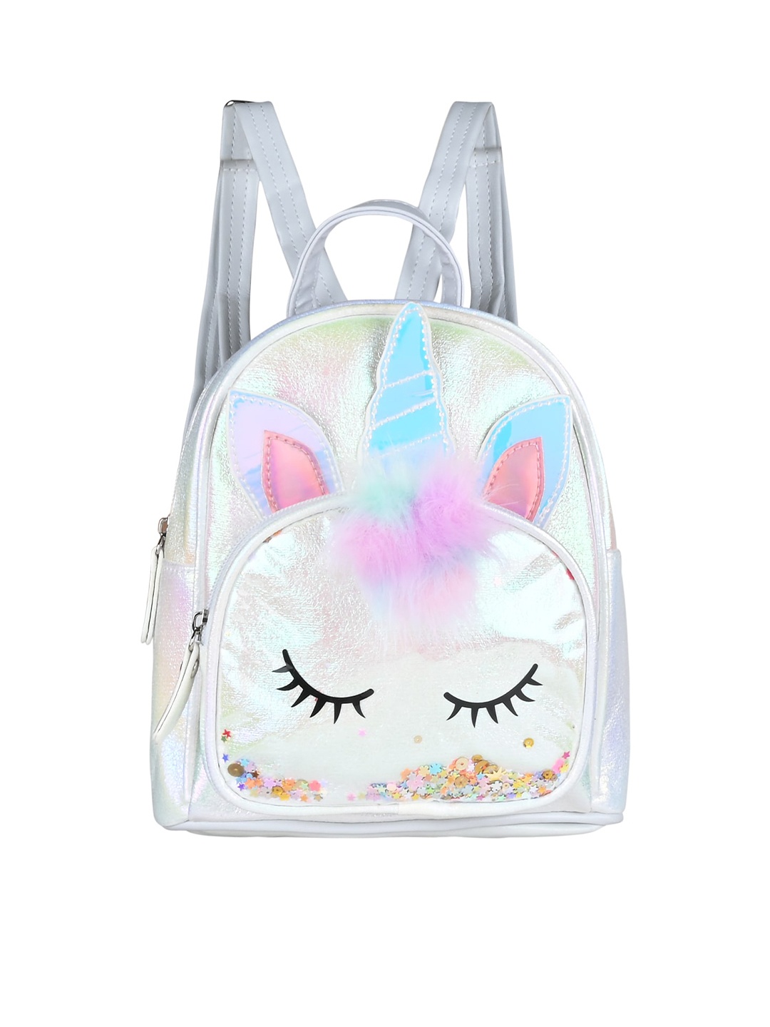 

Asthetika Kids Girls Unicorn Applique Backpack, White