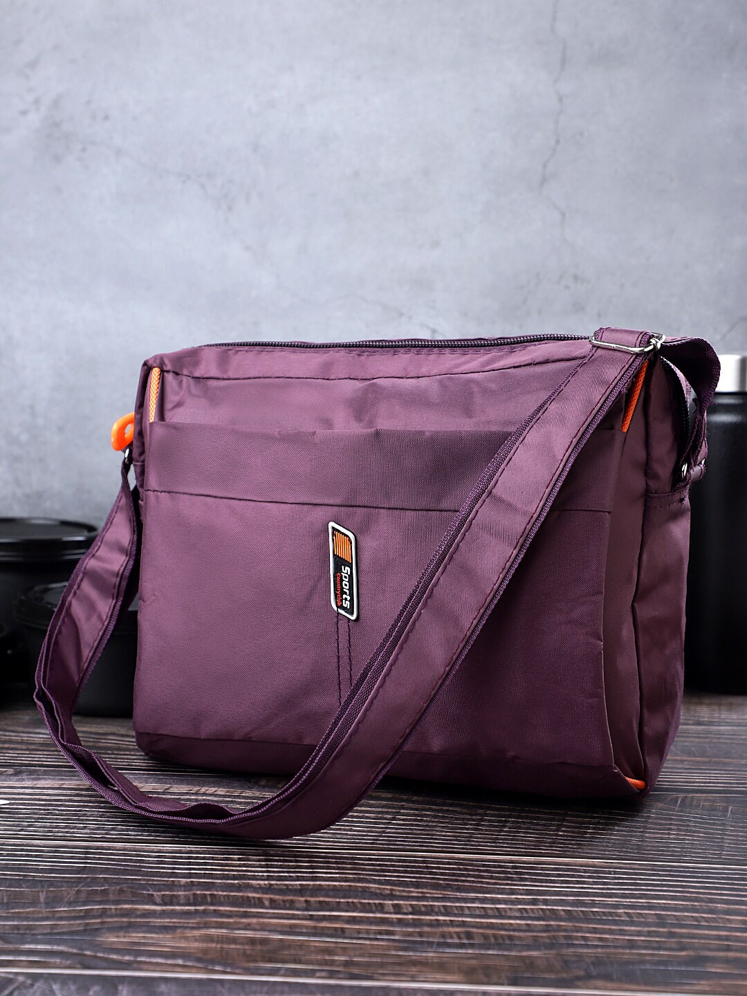 

Bag Pepper Structured Cotton Shoulder Bag, Burgundy