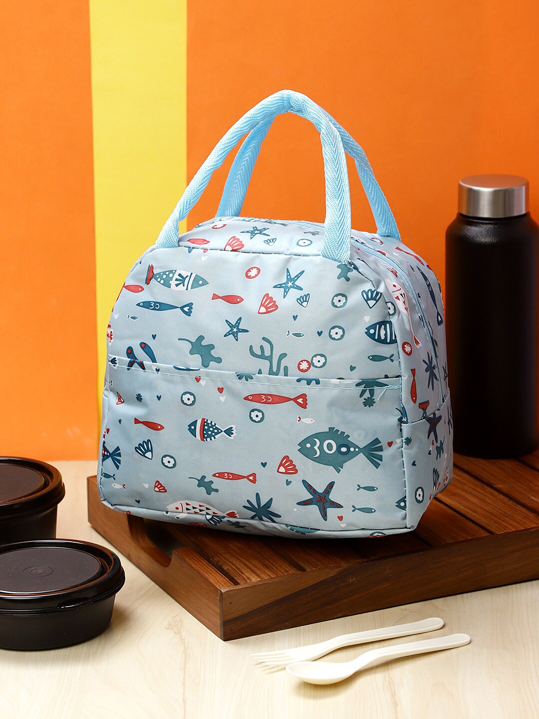 

Bag Pepper Printed Cotton Lunchbag, Blue