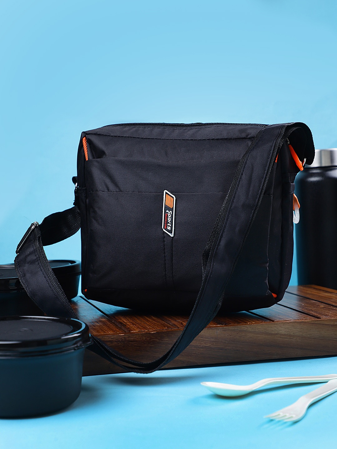 

Bag Pepper Shopper Travel Lunch Tiffin Storage Bag for Office Sling bag, Charcoal