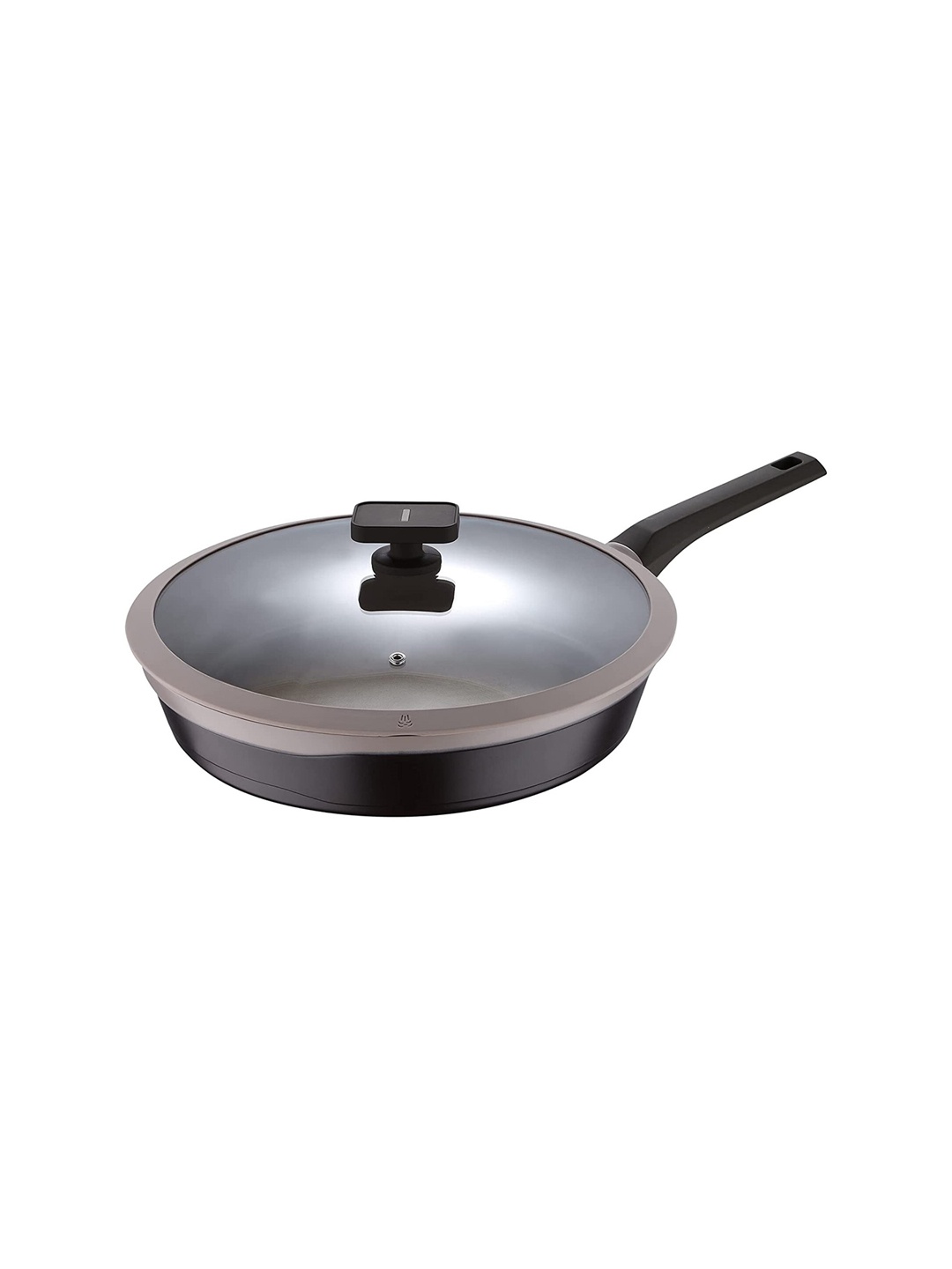 

BERGNER Gastro Brown Induction Base Aluminium Non-Stick Frypan With Glass Lid 32 cm