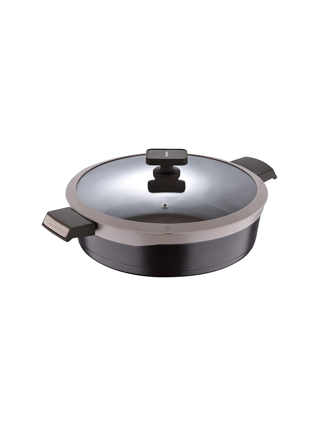 

BERGNER Gastro Brown Non-Stick Induction Base Kadhai With Lid 5.2 QT