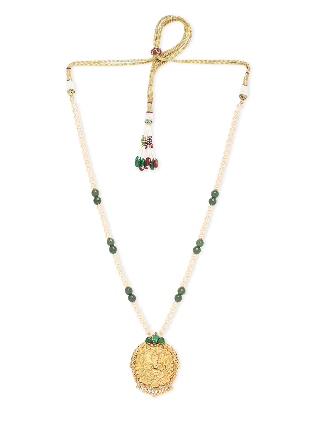 

ahilya Pure 24 Karat Gold Plating Ganesha Pearl Pure 92.5 Sterling Silver.