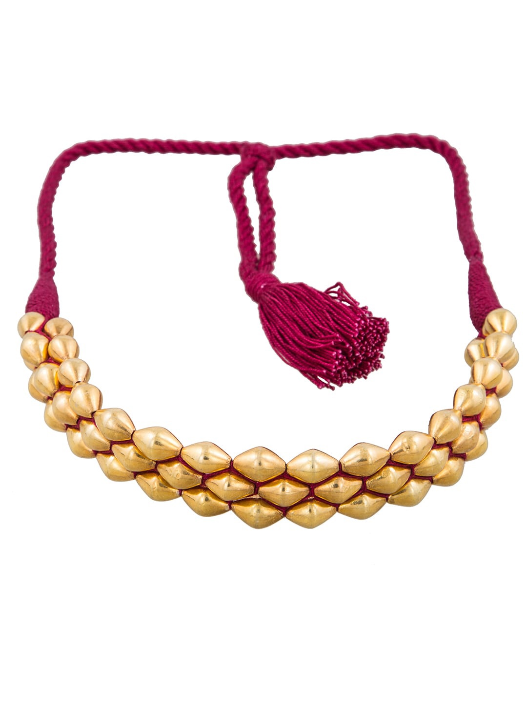 

ahilya Sterling Silver Gold-Plated Choker Necklace