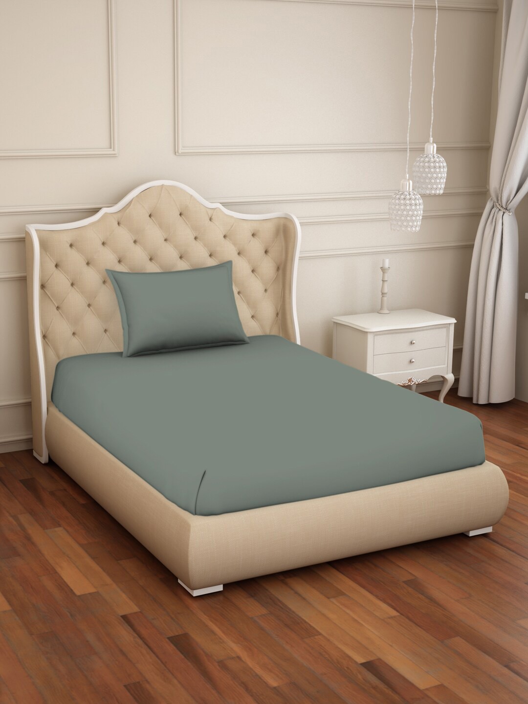 

Welspun Raang Grey 150 TC Single Bedsheet with 1 Pillow Cover