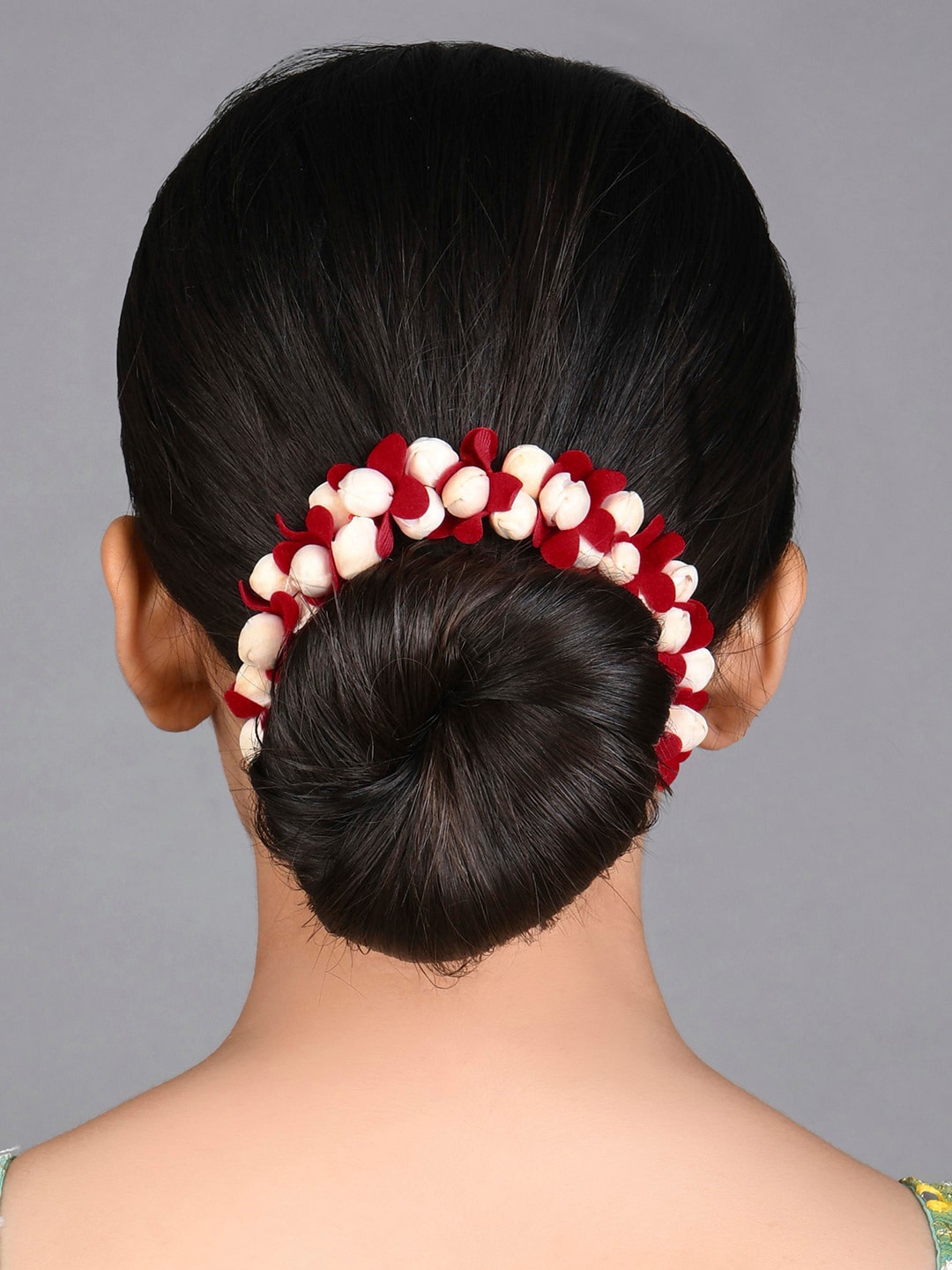 

Fida Women Floral Gajra Ethinic Hair Acessories, Red