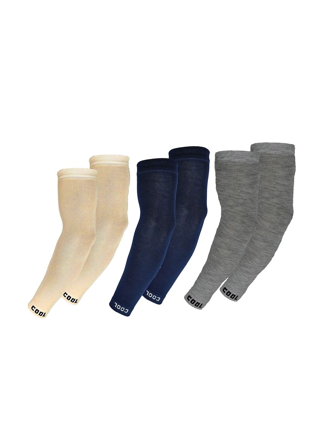 

Aadikart Pack Of 3 Super Soft Elasticity Cotton Sports Arm Sleeves, Beige