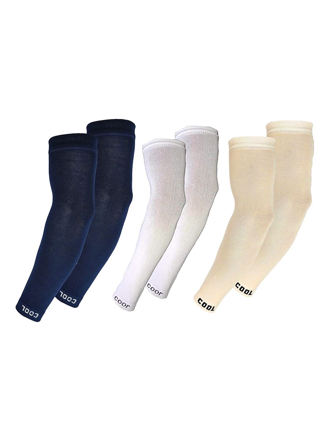 

Aadikart Pack Of 3 Sports Lightweight Arm Sleeves, Beige