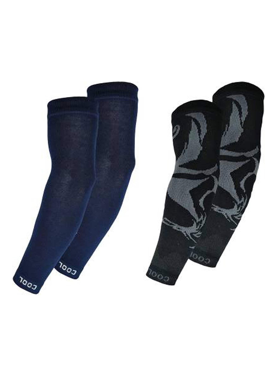 

Aadikart Pack Of 2 Printed Sports Lightweight Arm Sleeves Gloves, Black