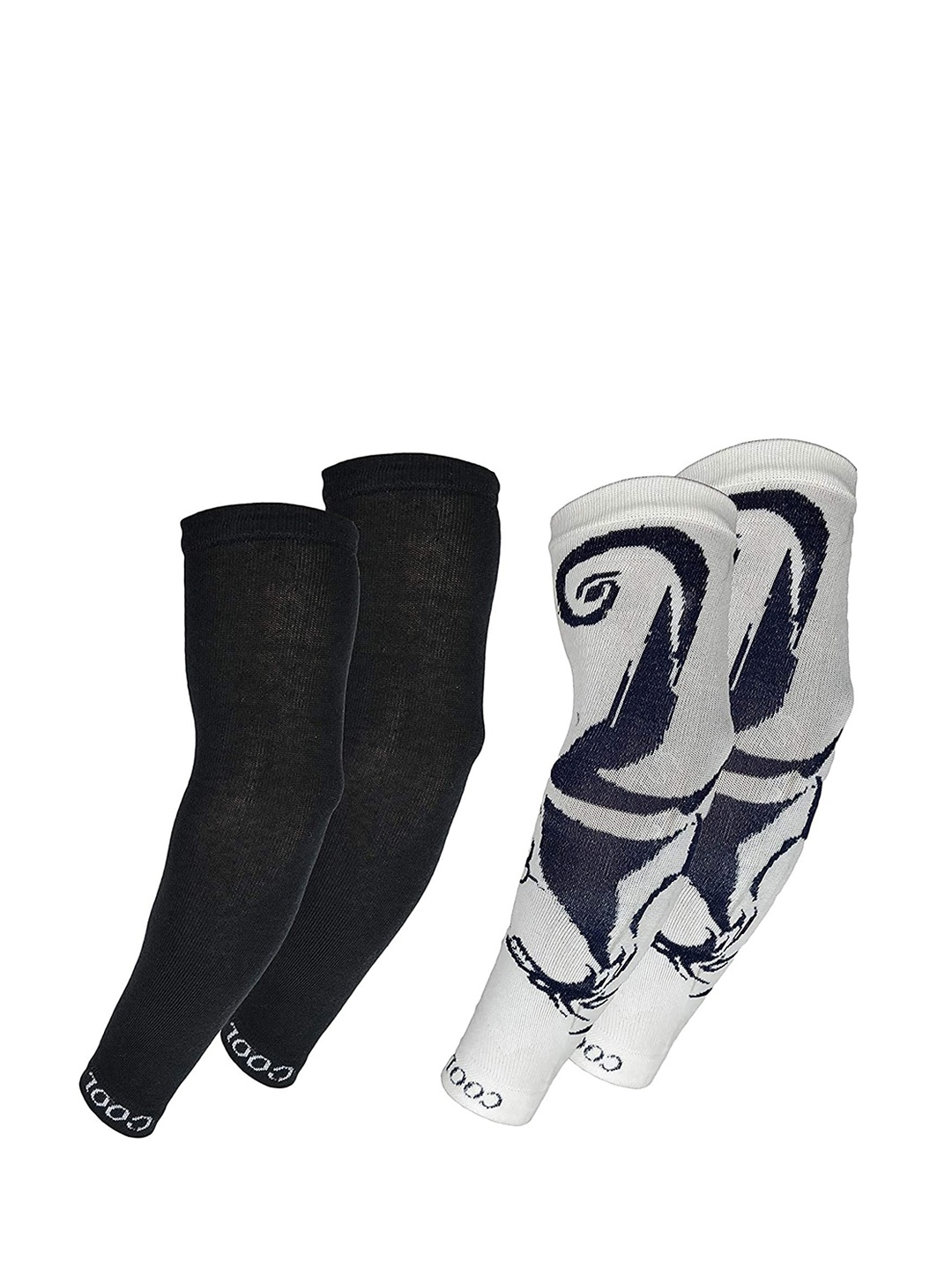 

Aadikart Pack Of 2 Printed Sports Lightweight Arm Sleeves, Black
