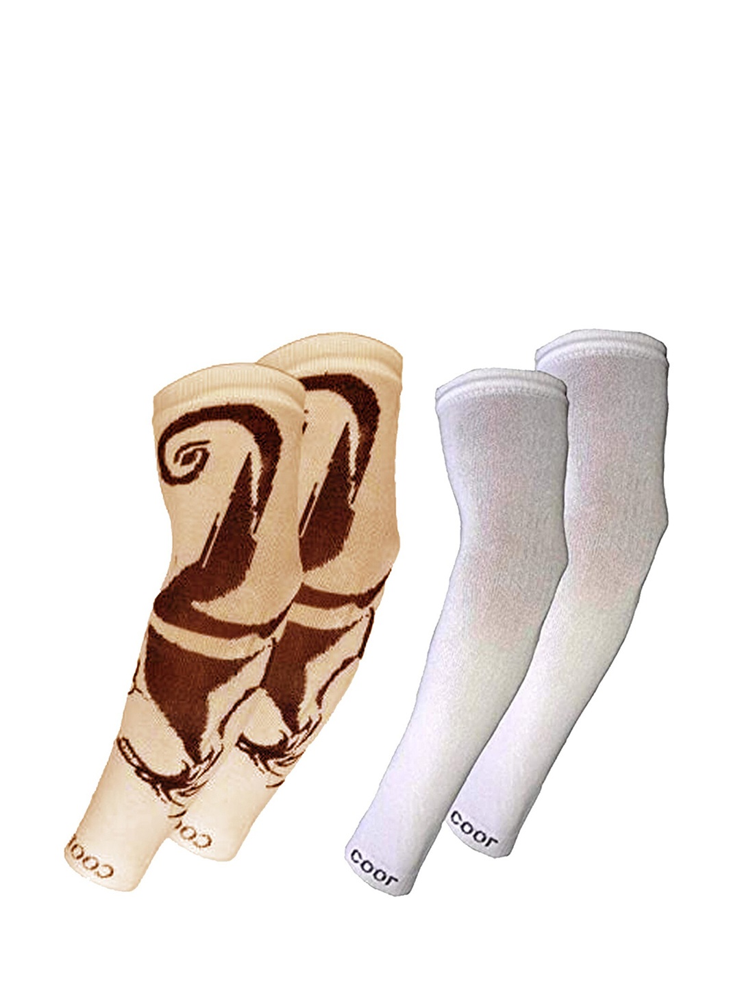 

Aadikart Pack Of 2 Printed Sports Lightweight Arm Sleeves, Beige