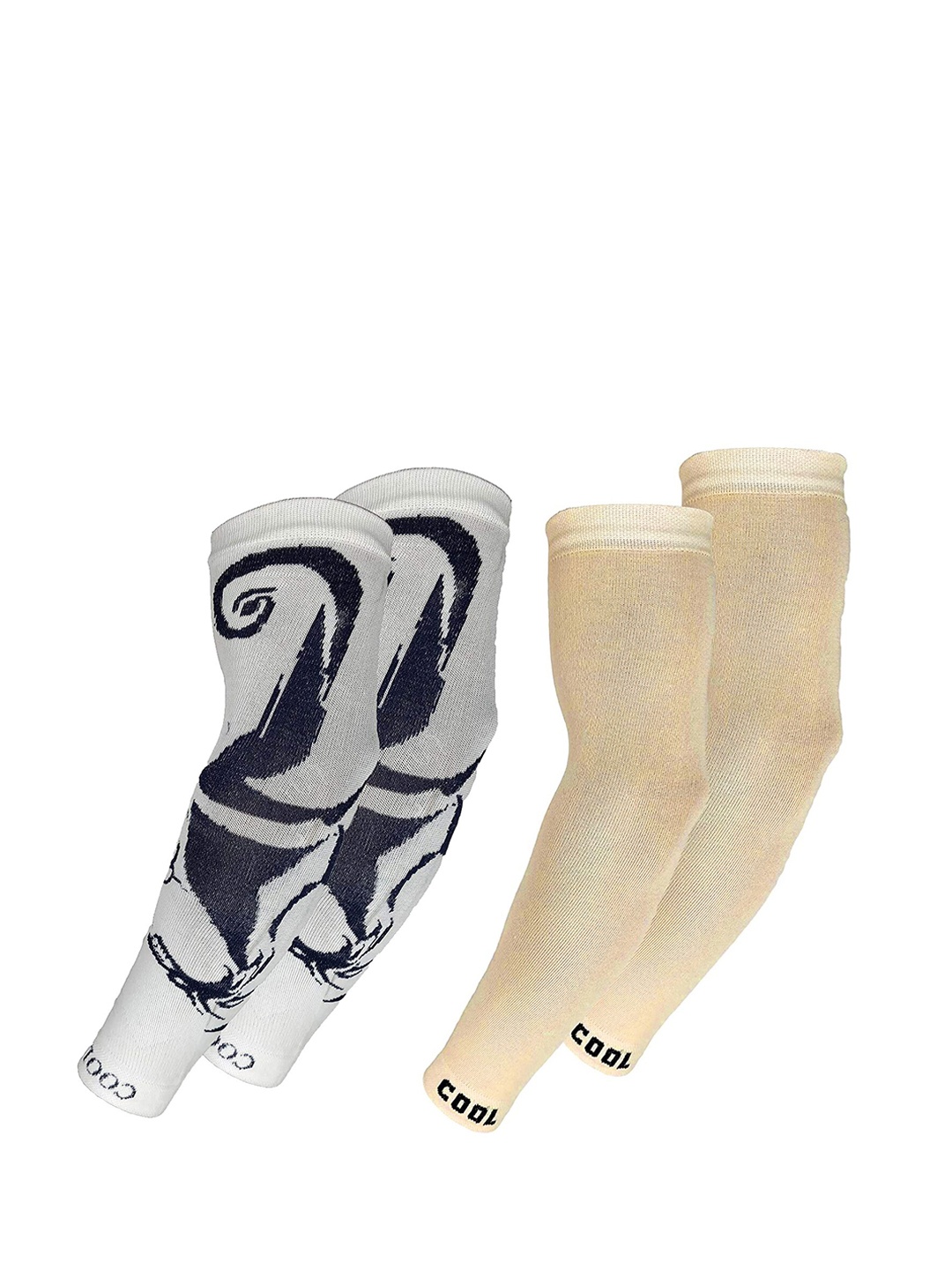 

Aadikart Pack Of 2 Printed Sports Lightweight Breathable Arm Gloves, Beige