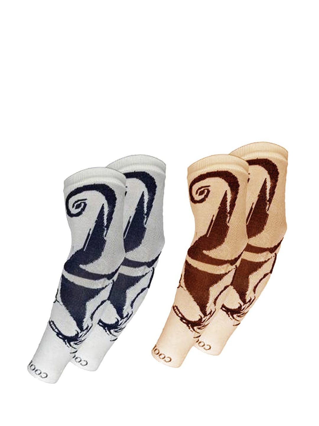 

Aadikart Pack Of 2 Printed Lightweight Soft Cotton Sports Arm Sleeves Gloves, Beige