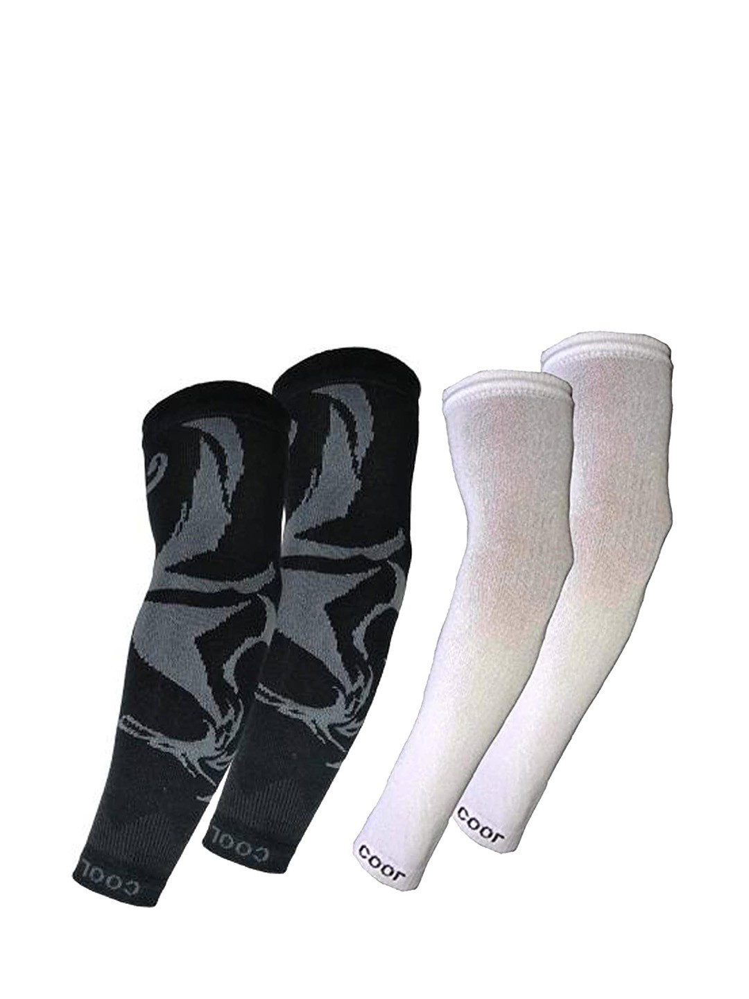 

Aadikart Pack Of 2 Printed Sports Lightweight Arm Sleeves Gloves, White