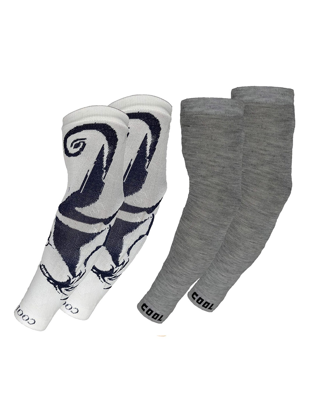 

Aadikart Pack Of 2 Printed Sports Lightweight Arm Sleeves Gloves, Grey