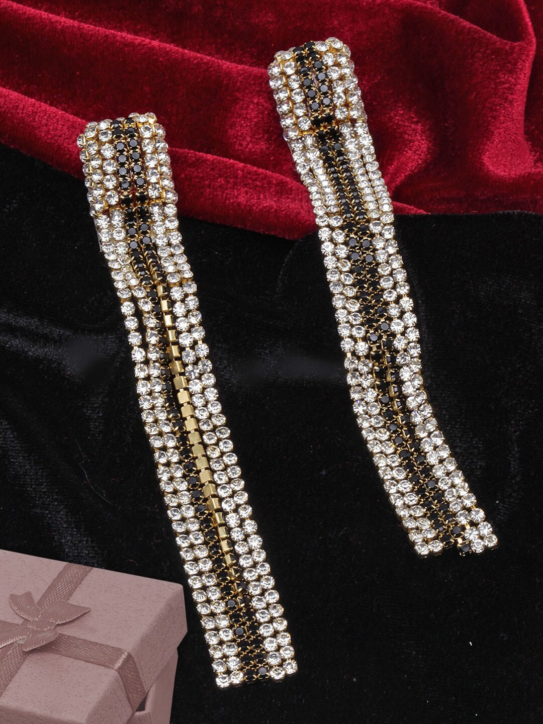 

DIVA WALK Gold-Plated Contemporary Drop Earrings, White