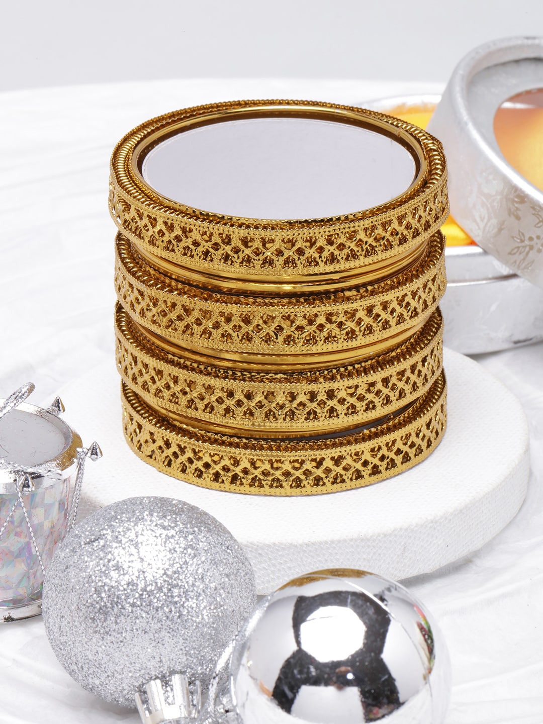 

DIVA WALK Set Of 12 Gold-Plated Bangles