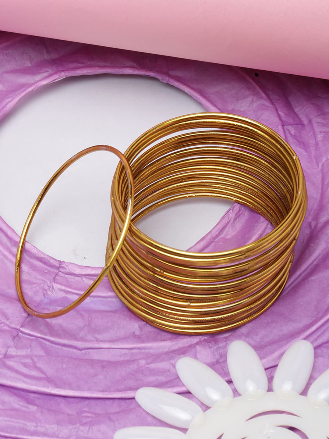 

DIVA WALK Set Of 24 Gold-Plated Bangles