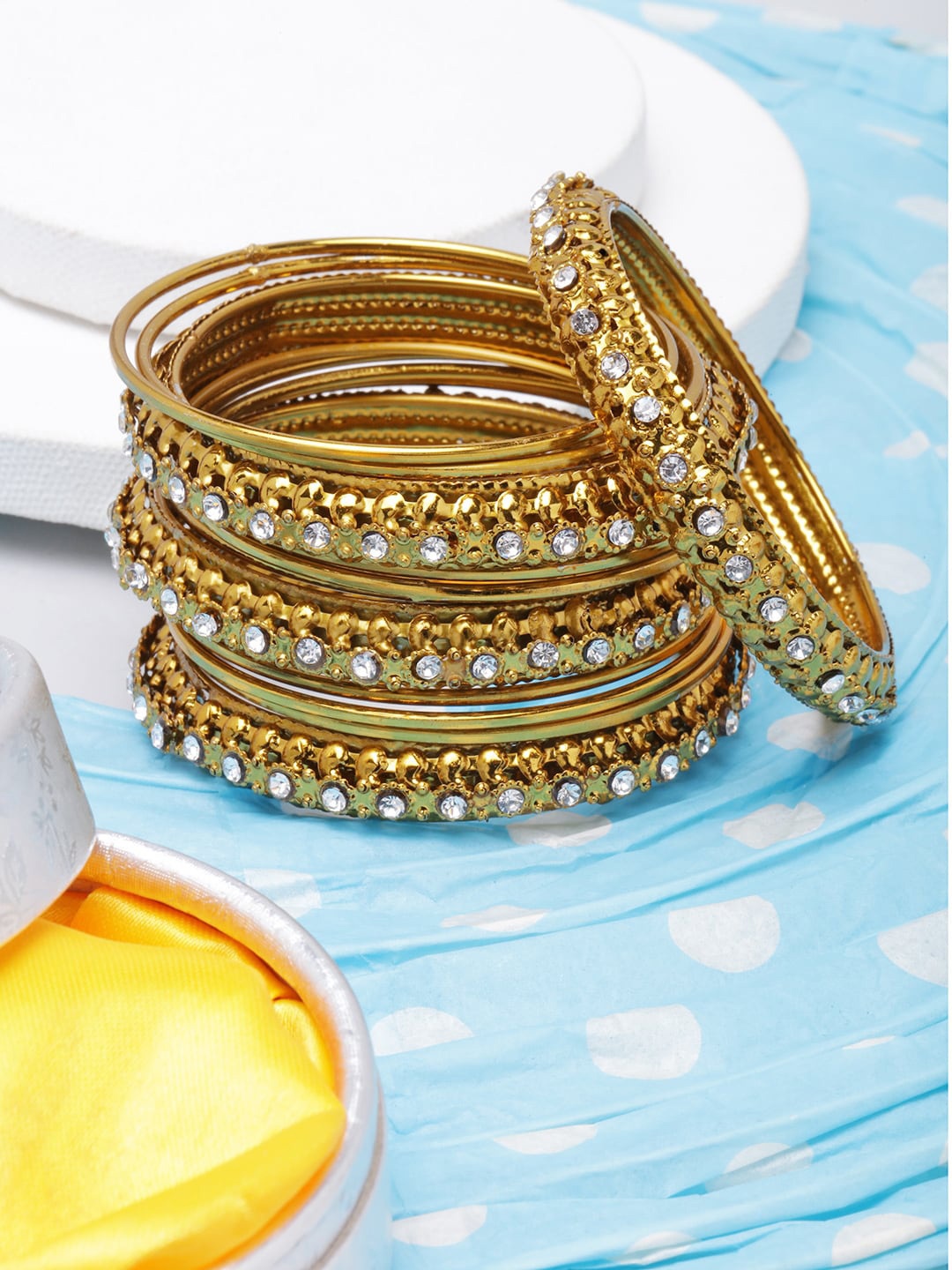 

DIVA WALK Set Of 12 Gold-Plated Bangles