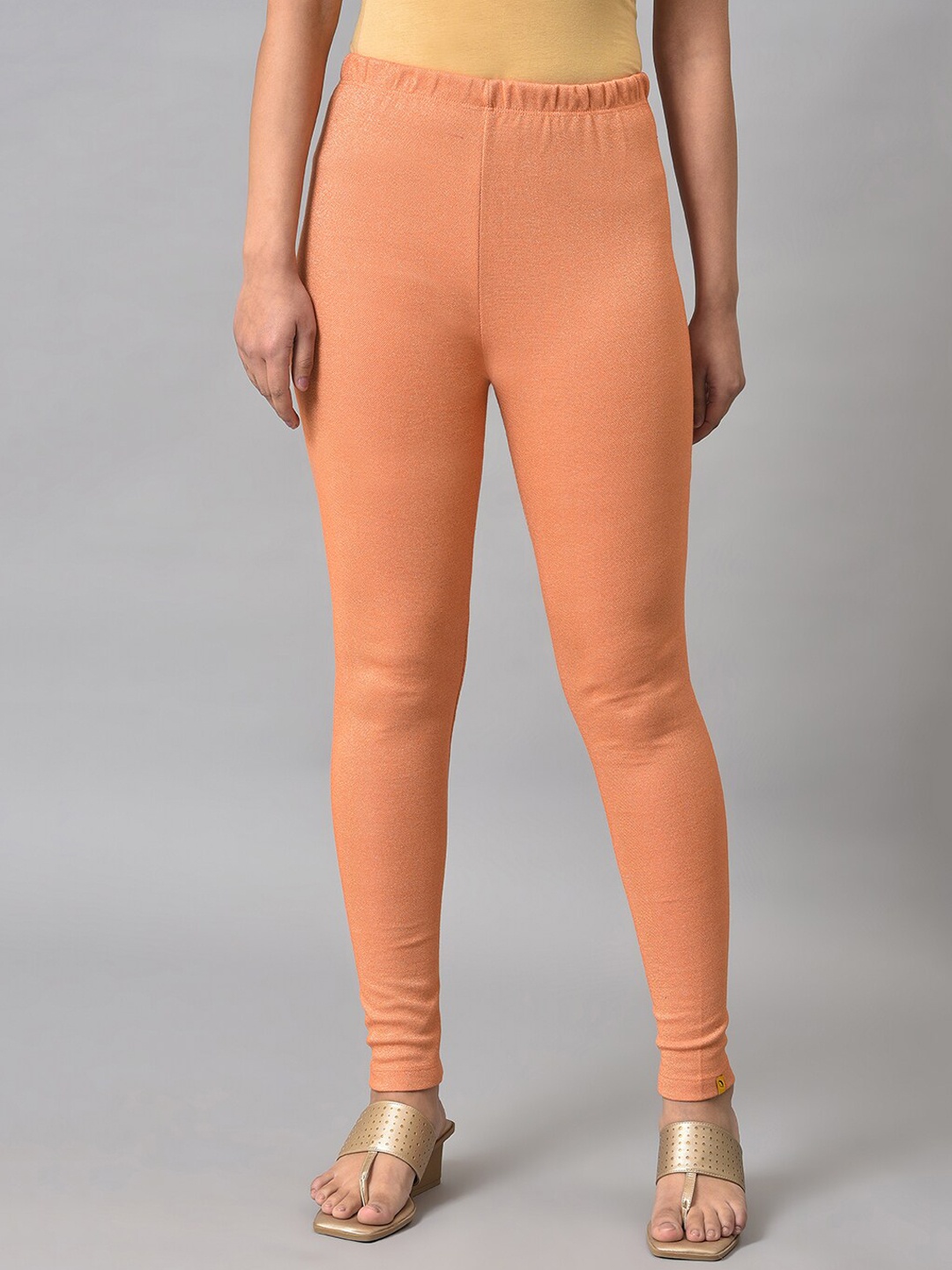 

AURELIA Mid-Rise Ankle-Length Leggings, Orange