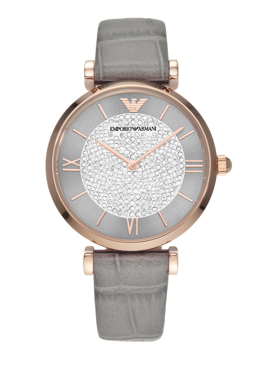 

Emporio Armani Women Embellished Analogue Watch AR11502IT, Silver