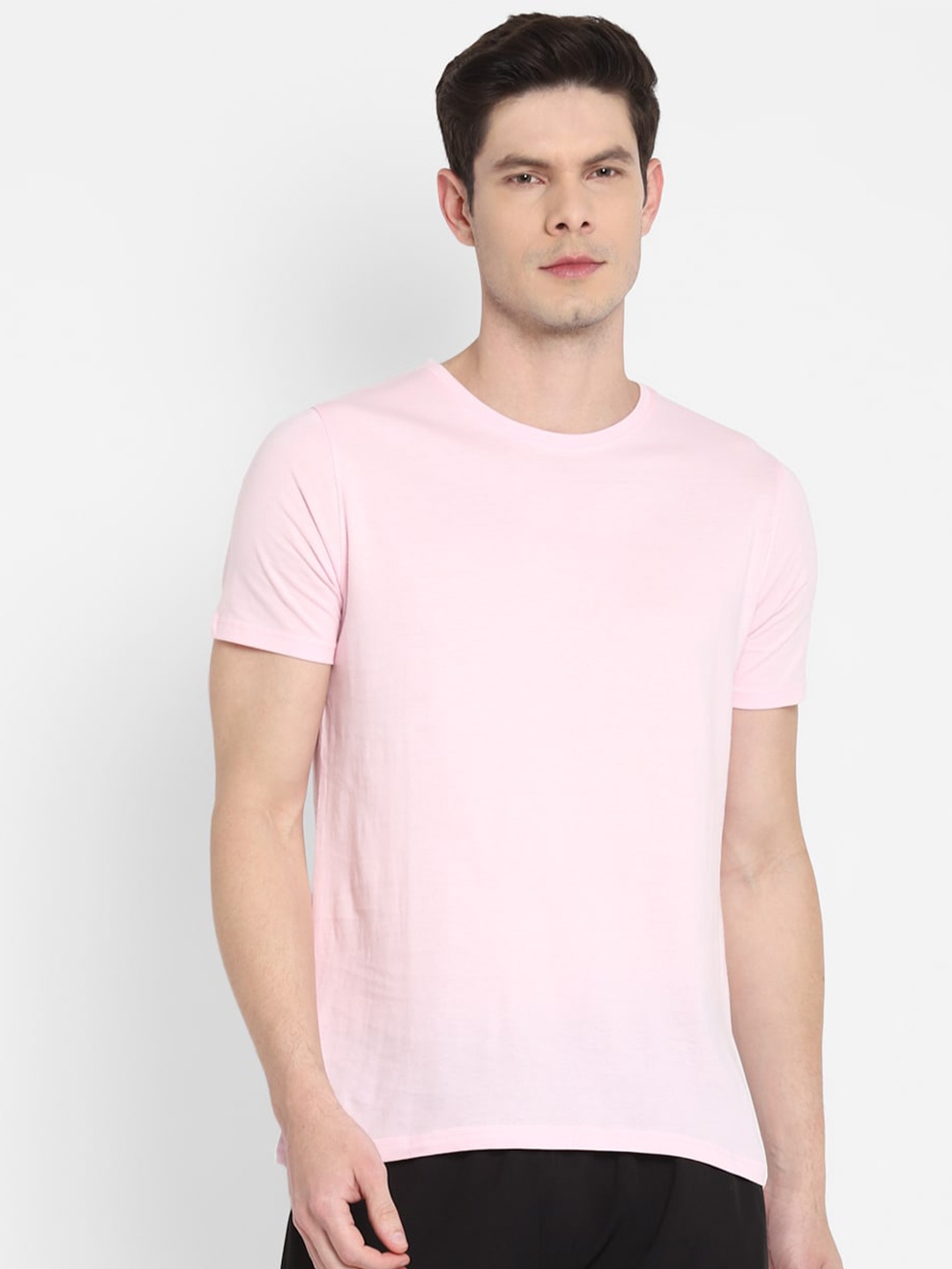 

appulse Round Neck Cotton T-shirt, Pink