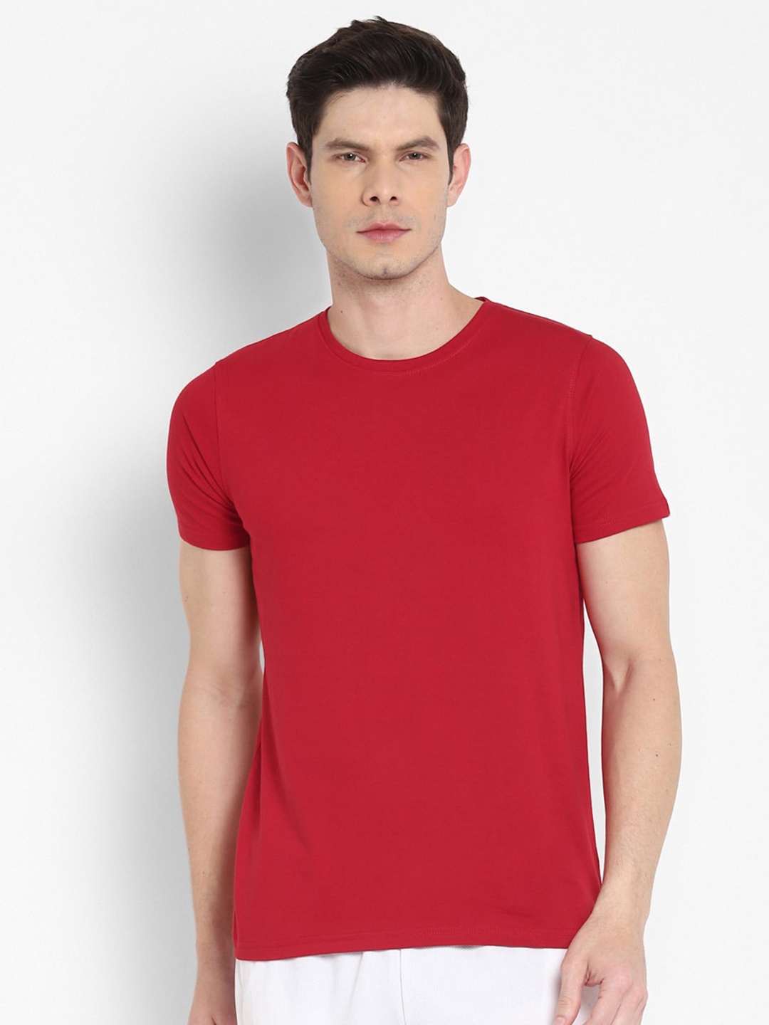 

appulse Round Neck Cotton T-shirt, Red