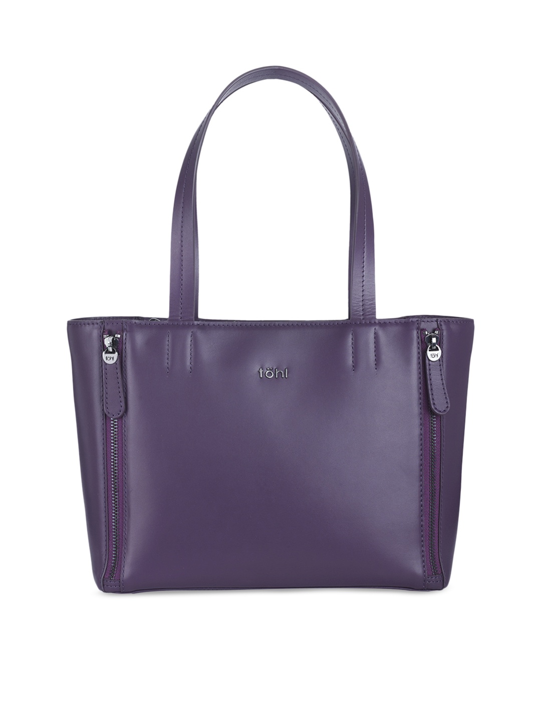 

tohl Purple Solid Leather Shoulder Bag
