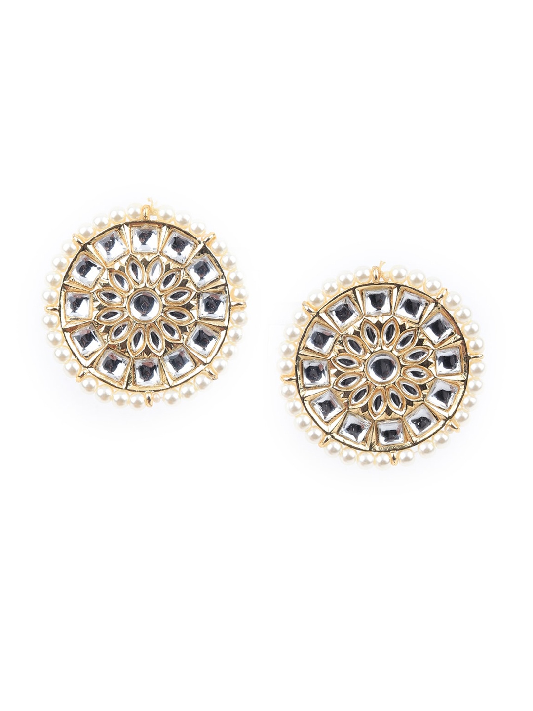 

ODETTE Contemporary Studs Earrings, White