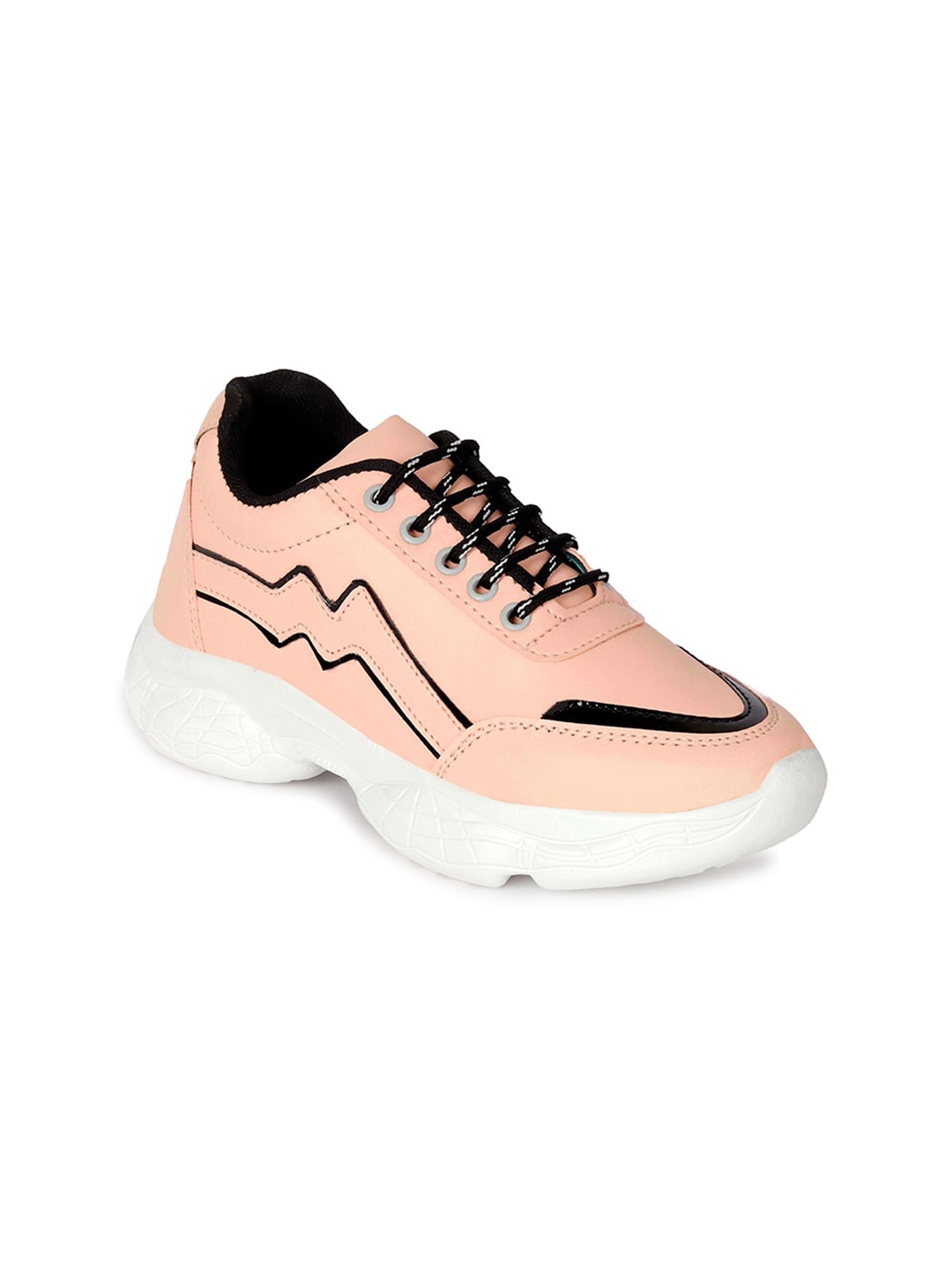 

FOUR STAR TRUCK SALES Women Waterproof Lining Lace-Up Sneakers, Peach