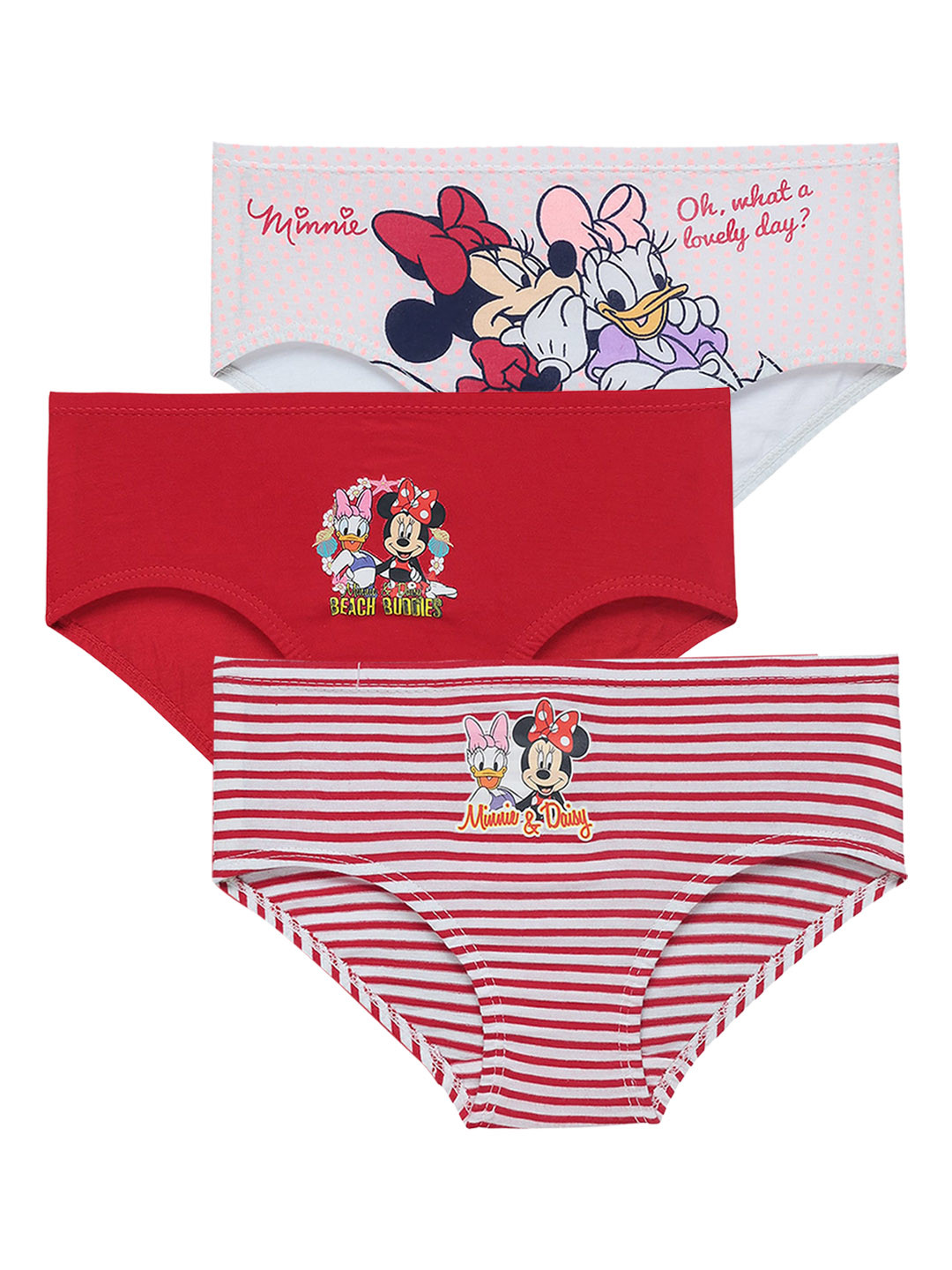 

Bodycare Kids Girls Pack Of 3 Assorted Cotton Hipster Briefs