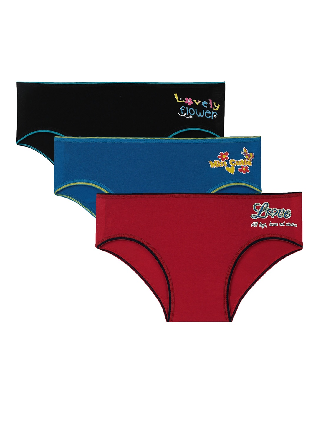 

Bodycare Kids Pack Of 3 Assorted Cotton Basic Briefs