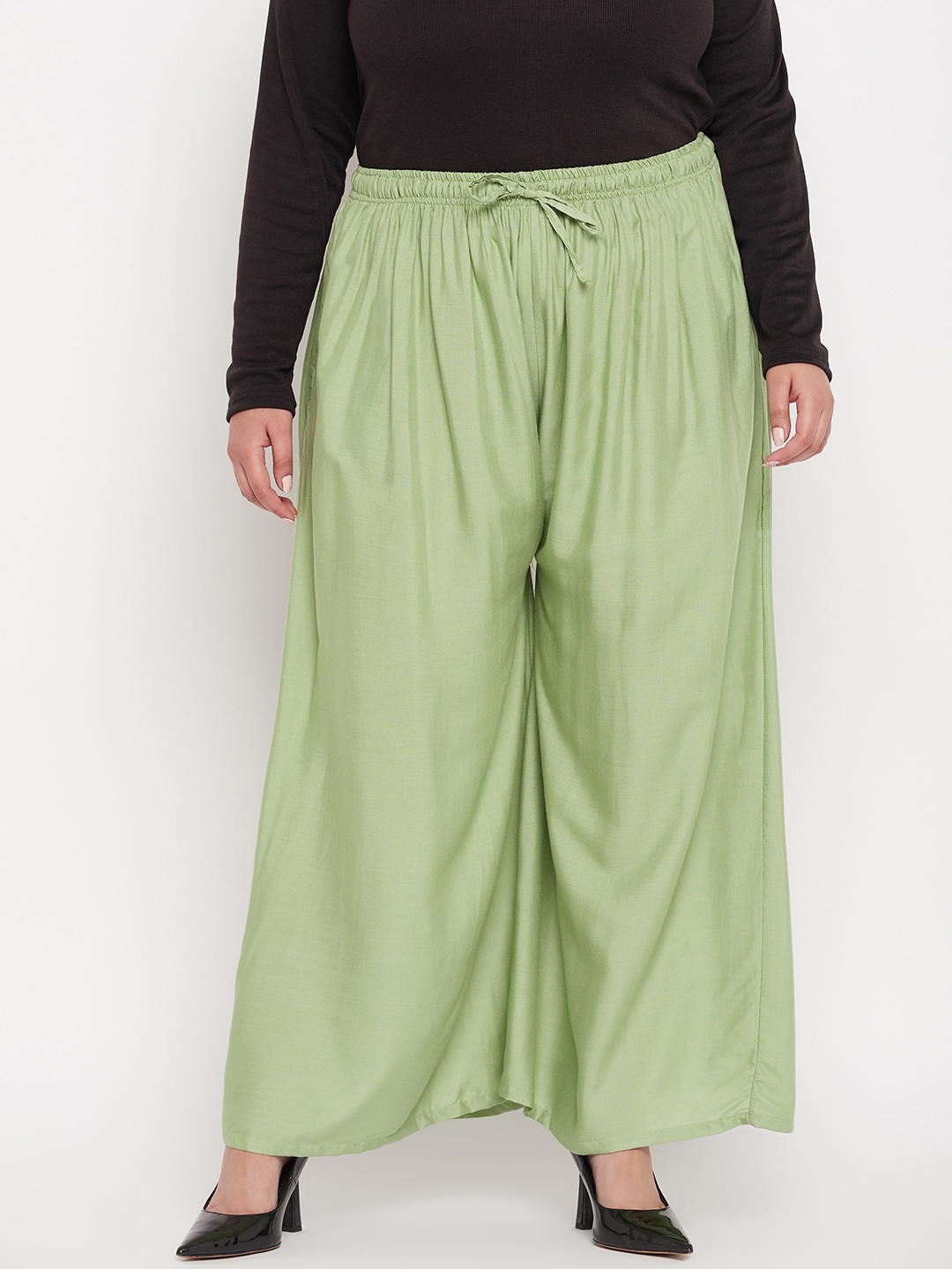 

Clora Creation Women Wide Leg Palazzos, Green