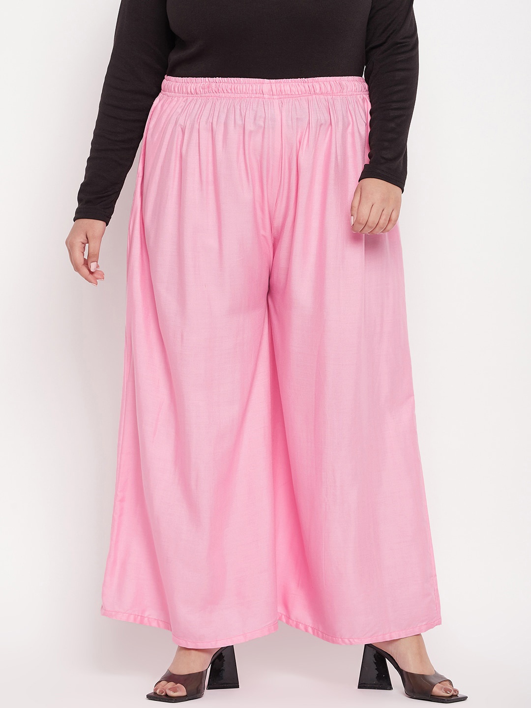 

Clora Creation Women Plus Size Wide Leg Palazzos, Pink