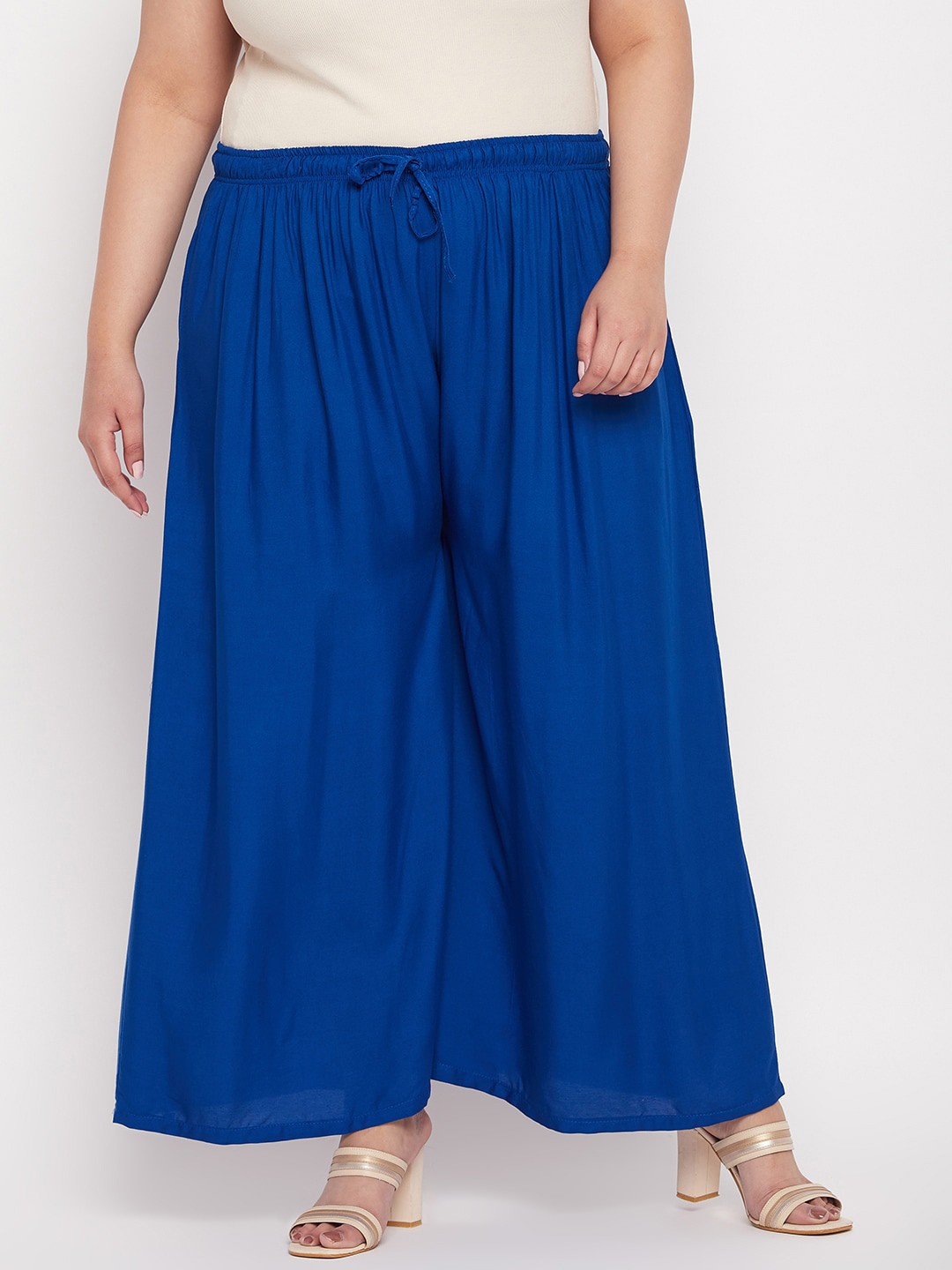 

Clora Creation Women Plus Size Wide Leg Palazzos, Blue
