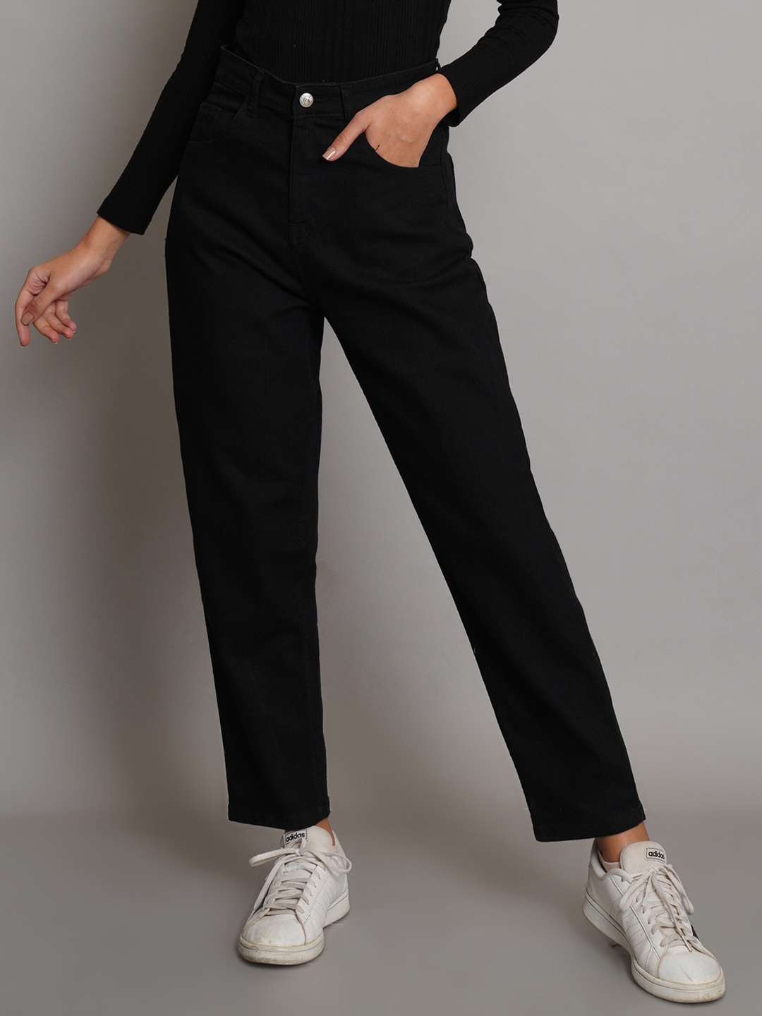 

Kotty Women Jean High-Rise Stretchable Jeans, Black