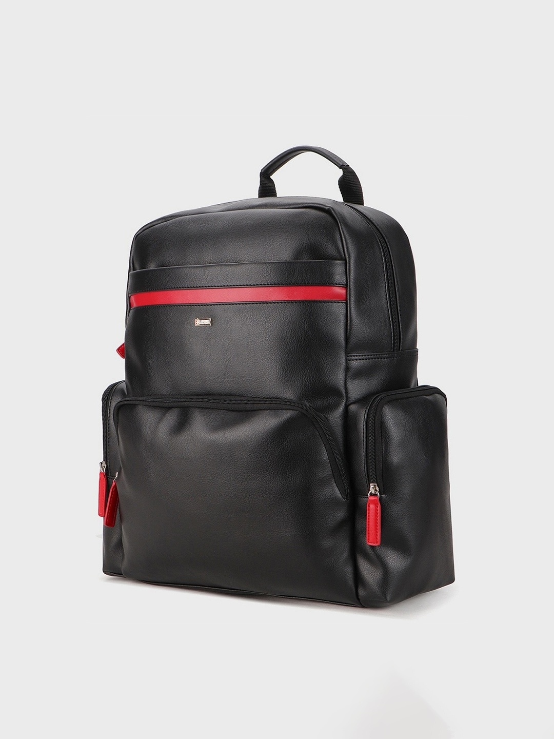 

SWISS MILITARY Men Leather Laptop Bag, Black