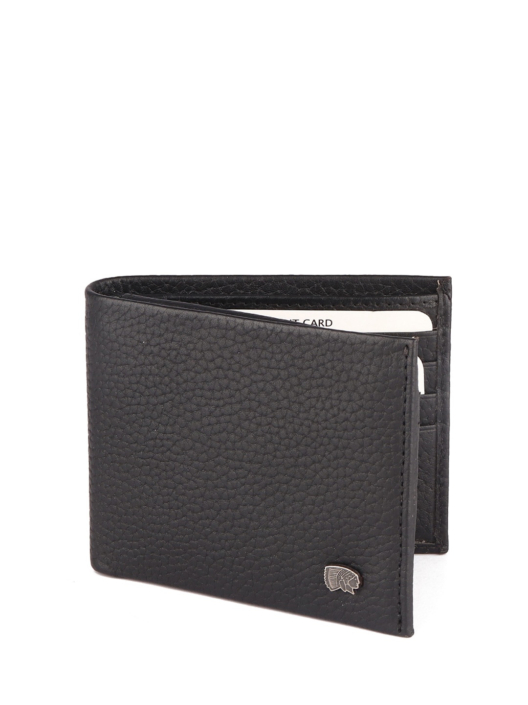 

Red Chief Men Leather Two Fold Wallet, Black